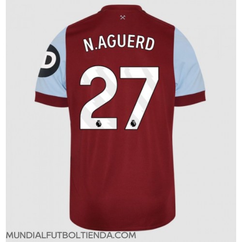 Camiseta West Ham United Nayef Aguerd #27 Primera Equipación Replica 2023-24 mangas cortas